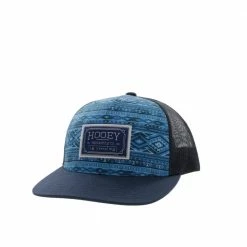 Hooey Men's Doc Blue/Black 5-Panel Trucker Hat, One Size - 2202T-BLBK - Hats