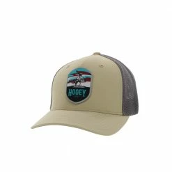 Hooey Men's Cheyenne Tan/Grey 5-Panel Flexfit Cap, S/M - 2244TNGY-01 - Hats