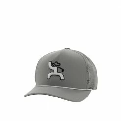 Hooey Men's Golf Grey 5-Panel Trucker Hat, One Size - 2216T-GY - Hats