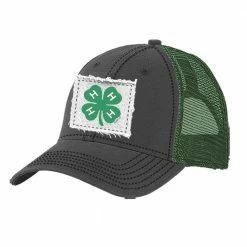 4-H Frayed Patch Clover Cap - 4HCAP-04 - Hats