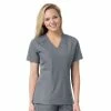 Carhartt Women's Multi-Pocket V-Neck Scrub Top Pewter - C12106XPEW - Tops