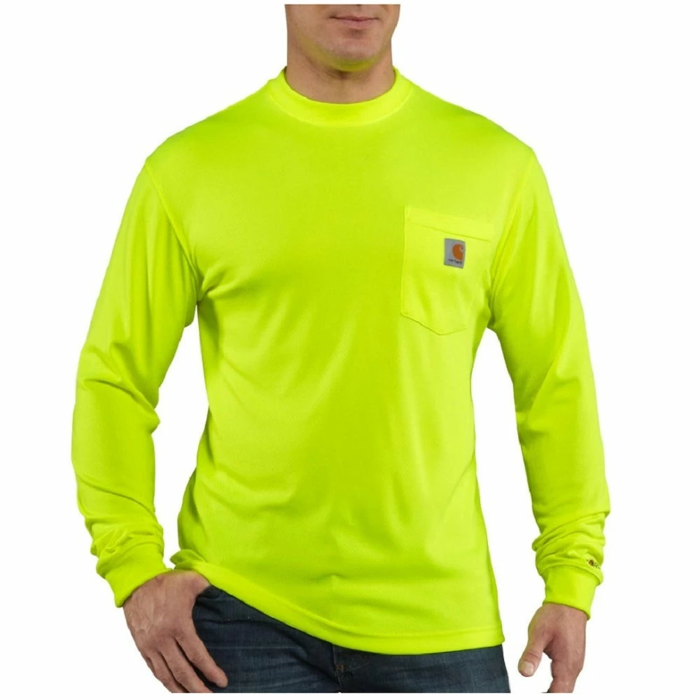 Carhartt Men's Force High Visibility Color Enhanced Long Sleeve Tee - 100494-323 - Long Sleeve Shirts 3 Carhartt Men's Force High Visibility Color Enhanced Long Sleeve Tee - 100494-323 - Long Sleeve Shirts