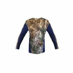 Milestone Clothing Men's Earthletics Long Sleeve Active Color Blocked Tee w/ Realtree Xtra Camo SS16M3018 - Men's Shirts & Tees -Clothing & Shoes Sales ls navy