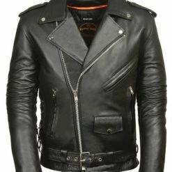 Shaf Men's Classic Side Lace Tall Police Style M/C Jacket SH1011TALL - Men's Jackets & Outerwear -Clothing & Shoes Sales shaf men s classic side lace tall police style mc jacket sh1011tall